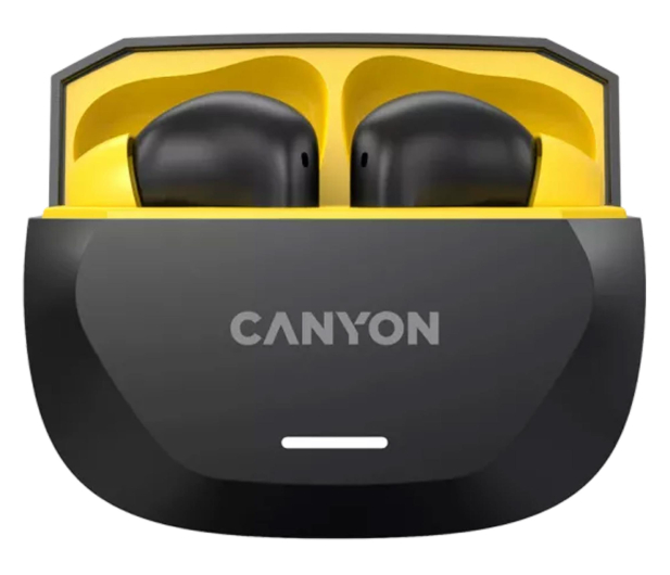CANYON Słuchawki dokanałowe HEXAGON 7 TWS ANC+ENC Qi Czarno - Żółte - 1348432 - zdjęcie 3